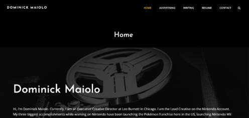 Website home page
